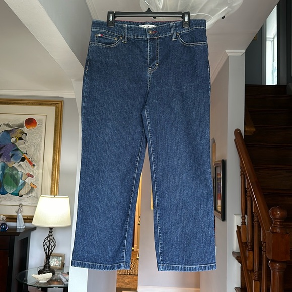 Tommy Hilfiger Embroidered Cropped Jeans Sz 10 - Picture 5 of 10